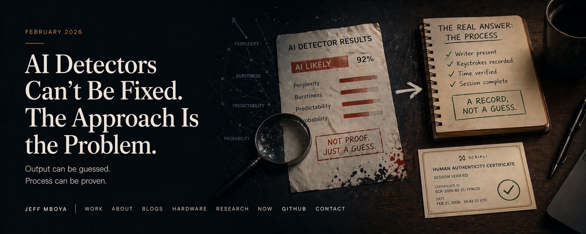 AI Detectors Can’t Be Fixed. The Approach Is the Problem.