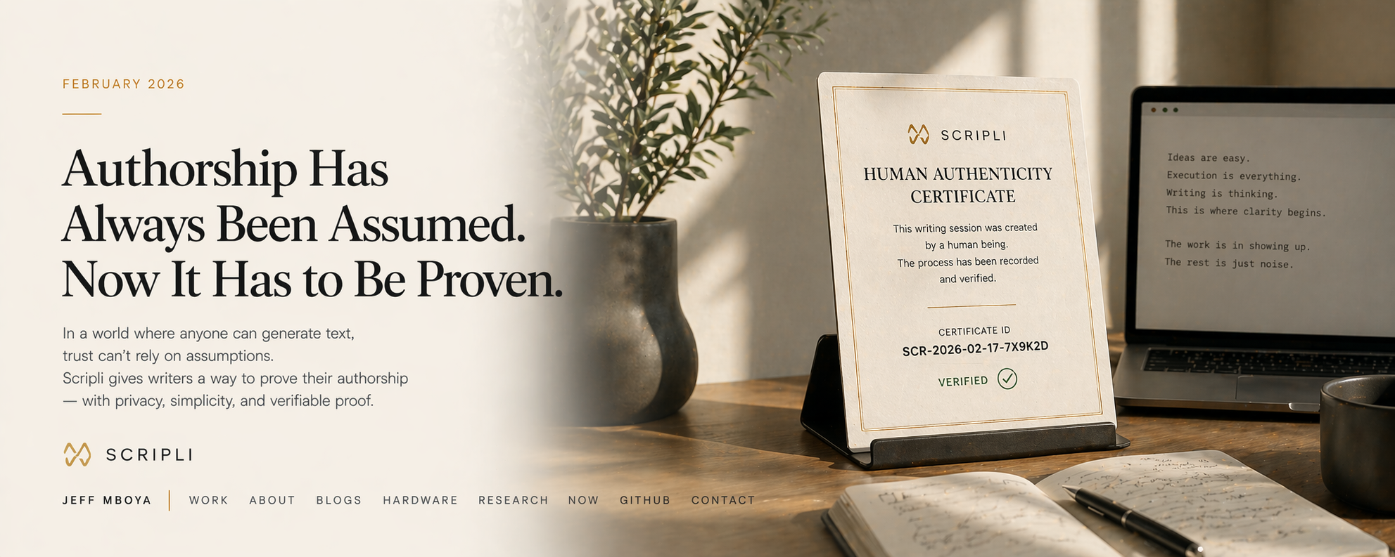 Authorship Has Always Been Assumed. Now It Has to Be Proven.