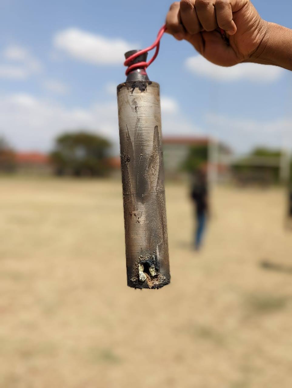 Post-fire solid motor casing